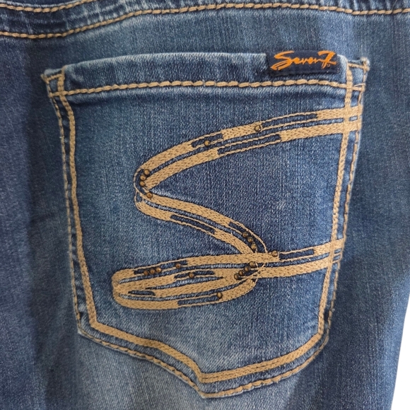 Seven7 Women's Rocker Slim Boot Cut Jeans Size 12 - Picture 5 of 9